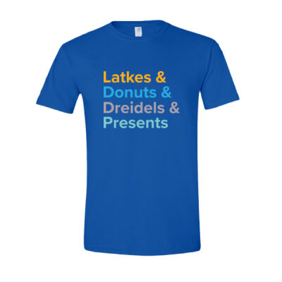 Latkes and Donuts - Adult Unisex T-Shirt Thumbnail