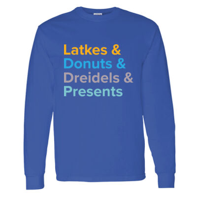 Latkes and Donuts - Adult Unisex Long Sleeve Thumbnail